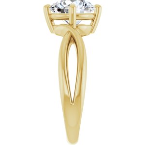 10K Yellow Gold 8 mm Round Ring Mounting – image 7