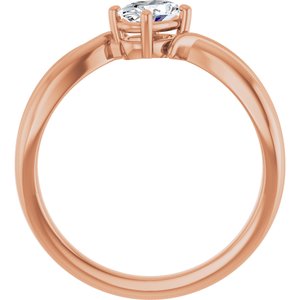 10K Rose Gold 6x4 mm Oval Ring Mounting – image 3