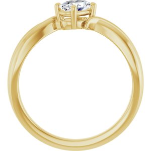 14K Yellow Gold 6x4 mm Oval Ring Mounting – image 3