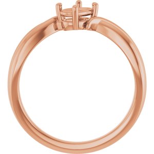 10K Rose Gold 6x4 mm Oval Ring Mounting – image 4