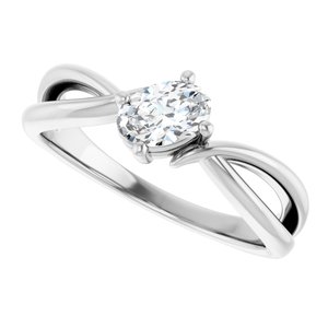 Platinum 6x4 mm Oval Ring Mounting – image 8