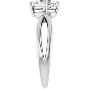 14K X1 White Gold 7.5x5.5 mm Oval Ring Mounting – image 7