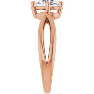 14K Rose Gold 7.5x5.5 mm Oval Ring Mounting – image 7