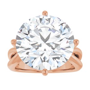 18K Rose Gold 15 mm Round Ring Mounting – image 5