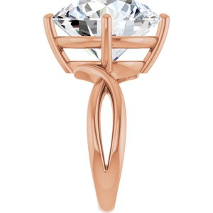 10K Rose Gold 15 mm Round Ring Mounting – image 7