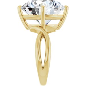 14K Yellow Gold 15 mm Round Ring Mounting – image 7