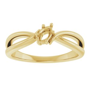 10K Yellow Gold 5x3 mm Marquise Ring Mounting – image 6
