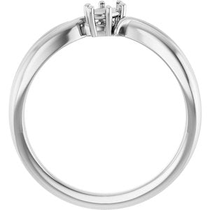 14K X1 White Gold 5x3 mm Marquise Ring Mounting – image 4