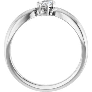 10K White Gold 5x3 mm Marquise Ring Mounting – image 3