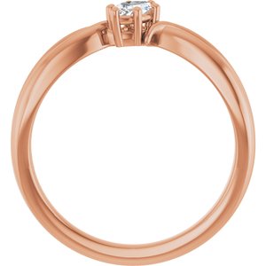 14K Rose Gold 5x3 mm Marquise Ring Mounting – image 3