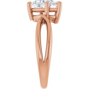 18K Rose Gold 10.5x5.5 mm Pear Ring Mounting – image 7