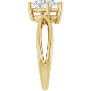 18K Yellow Gold 10.5x5.5 mm Pear Ring Mounting – image 7