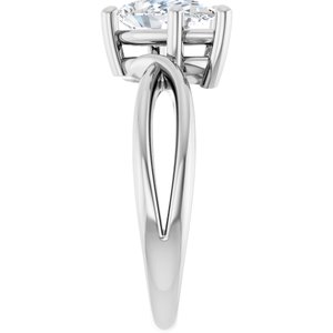 14K White Gold 10.5x5.5 mm Pear Ring Mounting – image 7