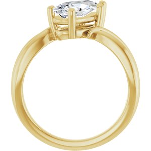 10K Yellow Gold 10.5x5.5 mm Pear Ring Mounting – image 3