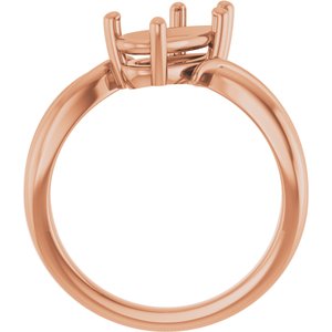 18K Rose Gold 10.5x5.5 mm Pear Ring Mounting – image 4