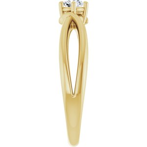 10K Yellow Gold 3.4 mm Round Ring Mounting – image 7