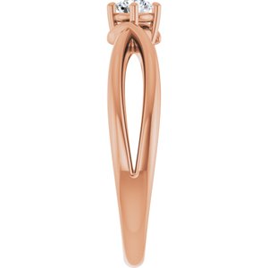 18K Rose Gold 3.4 mm Round Ring Mounting – image 7