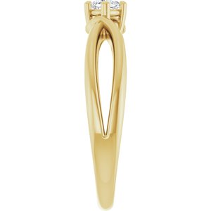 14K Yellow Gold 3x3 mm Cushion Ring Mounting – image 7