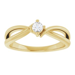 10K Yellow Gold 3x3 mm Cushion Ring Mounting – image 5