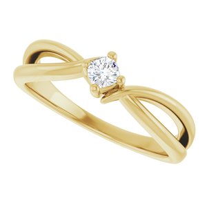 10K Yellow Gold 3x3 mm Cushion Ring Mounting – image 8