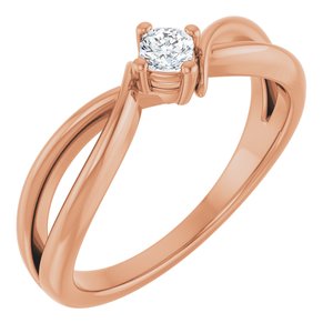 14K Rose Gold 3x3 mm Cushion Ring Mounting