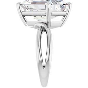 Sterling Silver 14x10 mm Emerald Ring Mounting – image 7