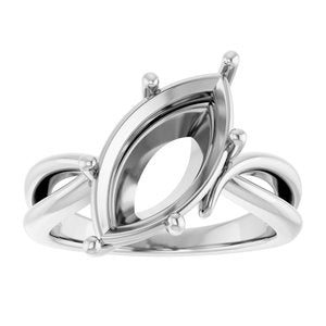 Platinum 16x8 mm Marquise Ring Mounting – image 6
