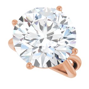 10K Rose Gold 16 mm Round Ring Mounting – image 8