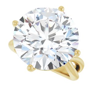 18K Yellow Gold 16 mm Round Ring Mounting – image 8