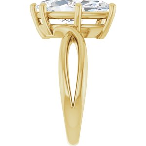 18K Yellow Gold 16x8 mm Marquise Ring Mounting – image 7