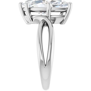 14K White Gold 16x8 mm Marquise Ring Mounting – image 7
