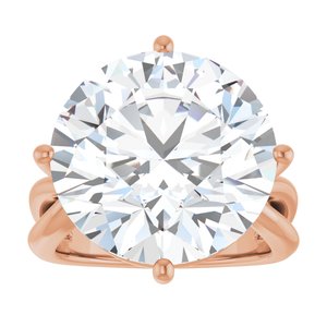 18K Rose Gold 16 mm Round Ring Mounting – image 5