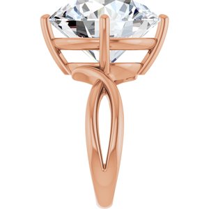 10K Rose Gold 16 mm Round Ring Mounting – image 7