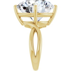 14K Yellow Gold 16 mm Round Ring Mounting – image 7