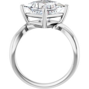 Platinum 9x9 mm Square Ring Mounting – image 3