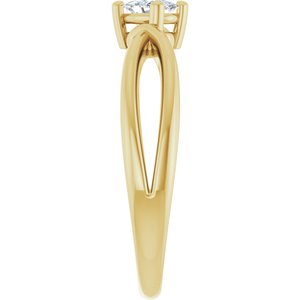 18K Yellow Gold 5x3 mm Elongated Cushion Ring Mounting – image 7