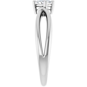 14K X1 White Gold 5x3 mm Elongated Cushion Ring Mounting – image 7