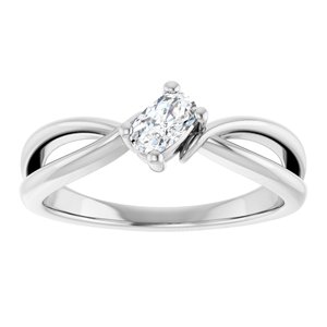 Platinum 5x3 mm Elongated Cushion Ring Mounting – image 5