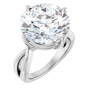 Continuum Sterling Silver 14 mm Round Ring Mounting