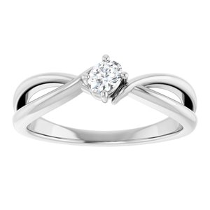 10K White Gold 4x3 mm Oval Ring Mounting – image 5