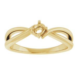 18K Yellow Gold 4x3 mm Oval Ring Mounting – image 6
