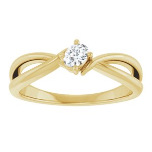 18K Yellow Gold 4x3 mm Oval Ring Mounting – image 5
