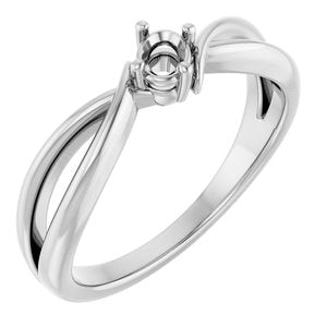 Continuum Sterling Silver 4x3 mm Oval Ring Mounting – image 2