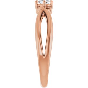 14K Rose Gold 4x3 mm Oval Ring Mounting – image 7