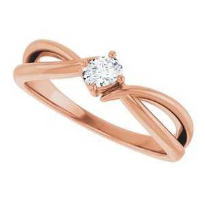 10K Rose Gold 4x3 mm Oval Ring Mounting – image 8