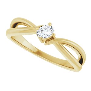 10K Yellow Gold 4x3 mm Oval Ring Mounting – image 8
