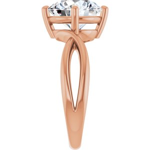 10K Rose Gold 9.4 mm Round Ring Mounting – image 7