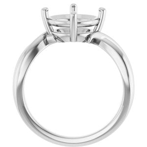 Continuum Sterling Silver 9.4 mm Round Ring Mounting – image 4