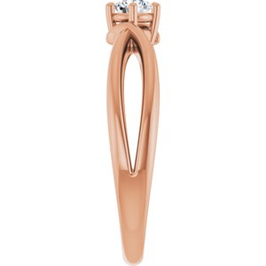 14K Rose Gold 3.5 mm Round Ring Mounting – image 7