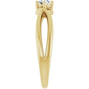 14K Yellow Gold 3.5 mm Round Ring Mounting – image 7